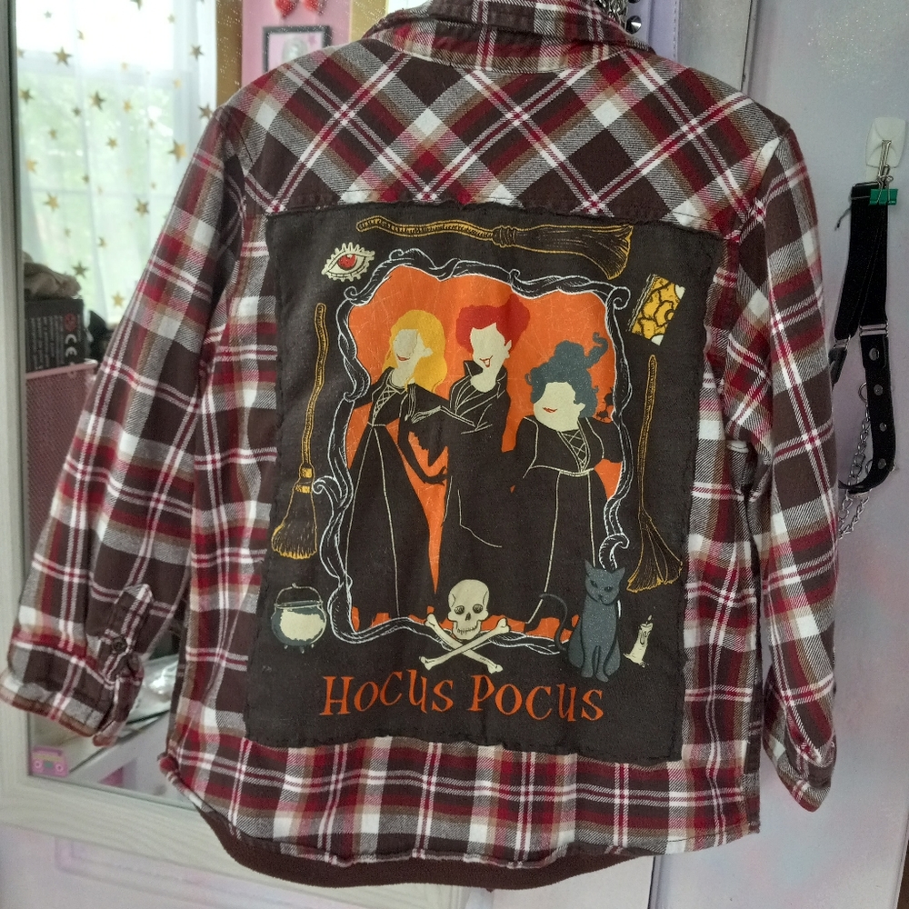 Lil kids custom Hocus Pocus RAGE flannel jacket! Sz 5t! PRICE FIRM! - Picture 4 of 5